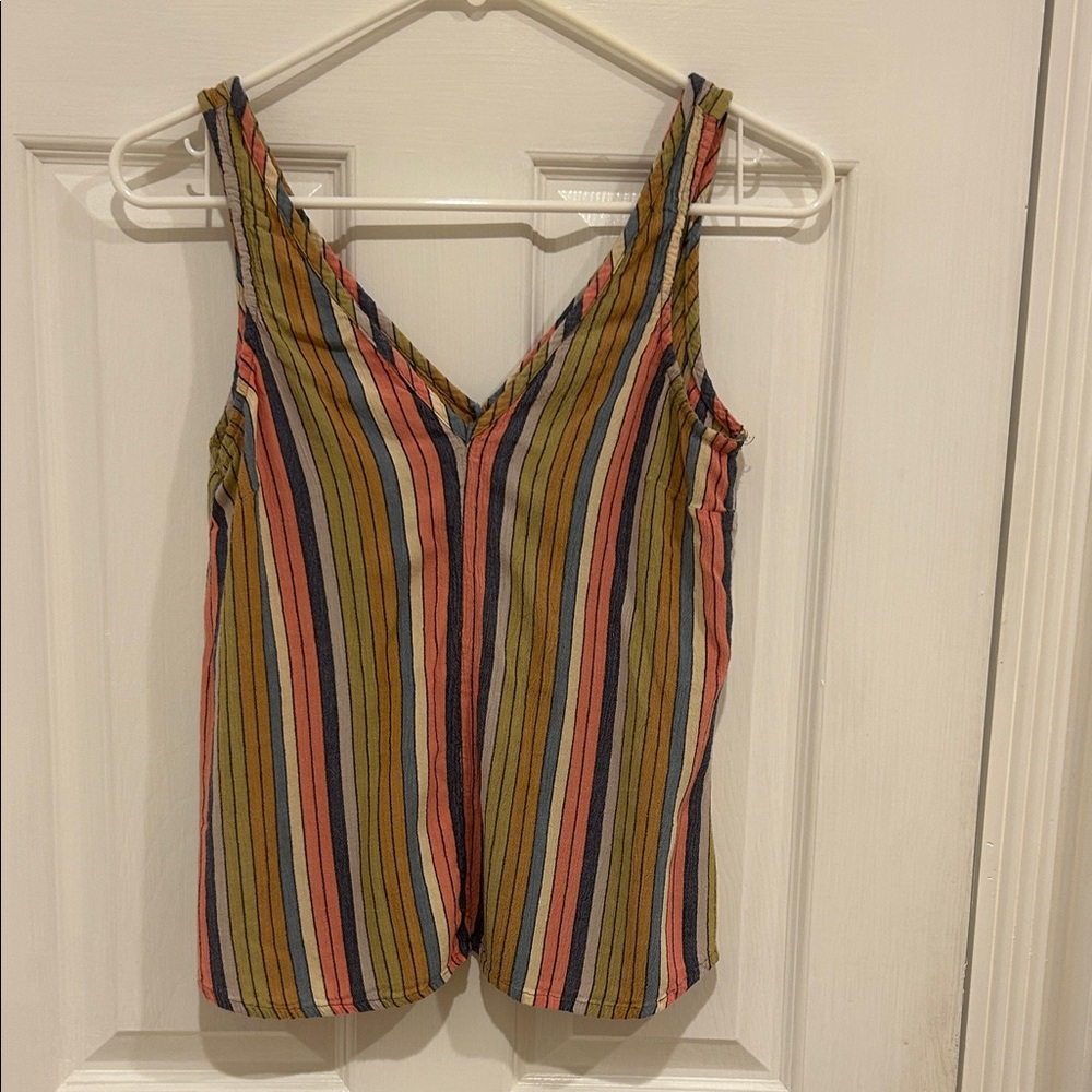 O’Neill striped Multicolor Women's V-Neck Tank, XS